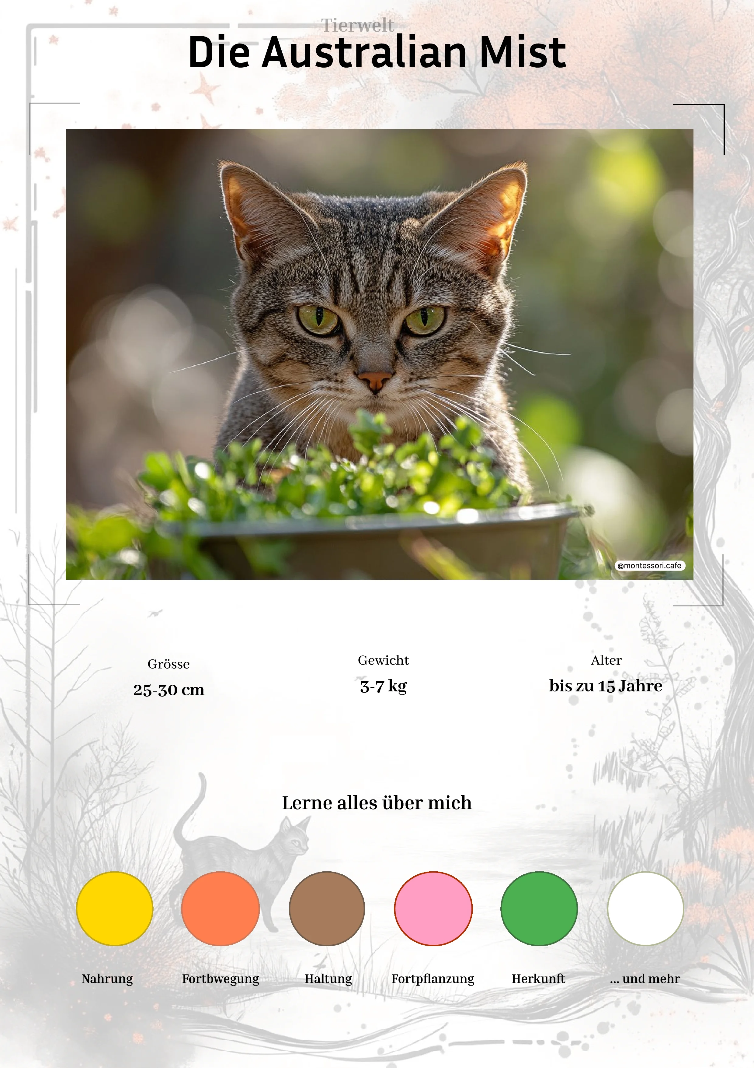 Die Australian Mist - Ganzheitliche Lernkarten
