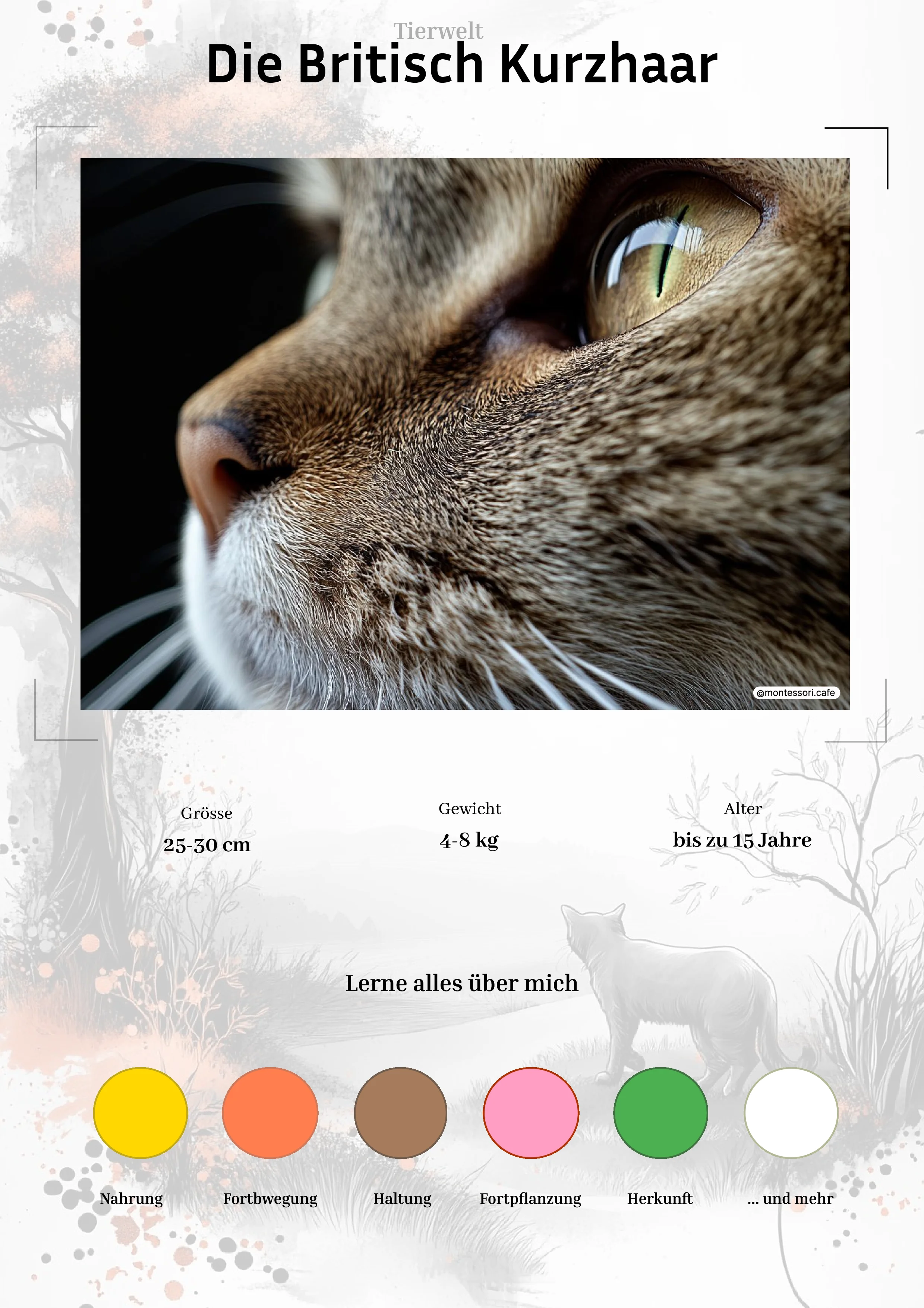 Die Britisch Kurzhaar - Ganzheitliche Lernkarten