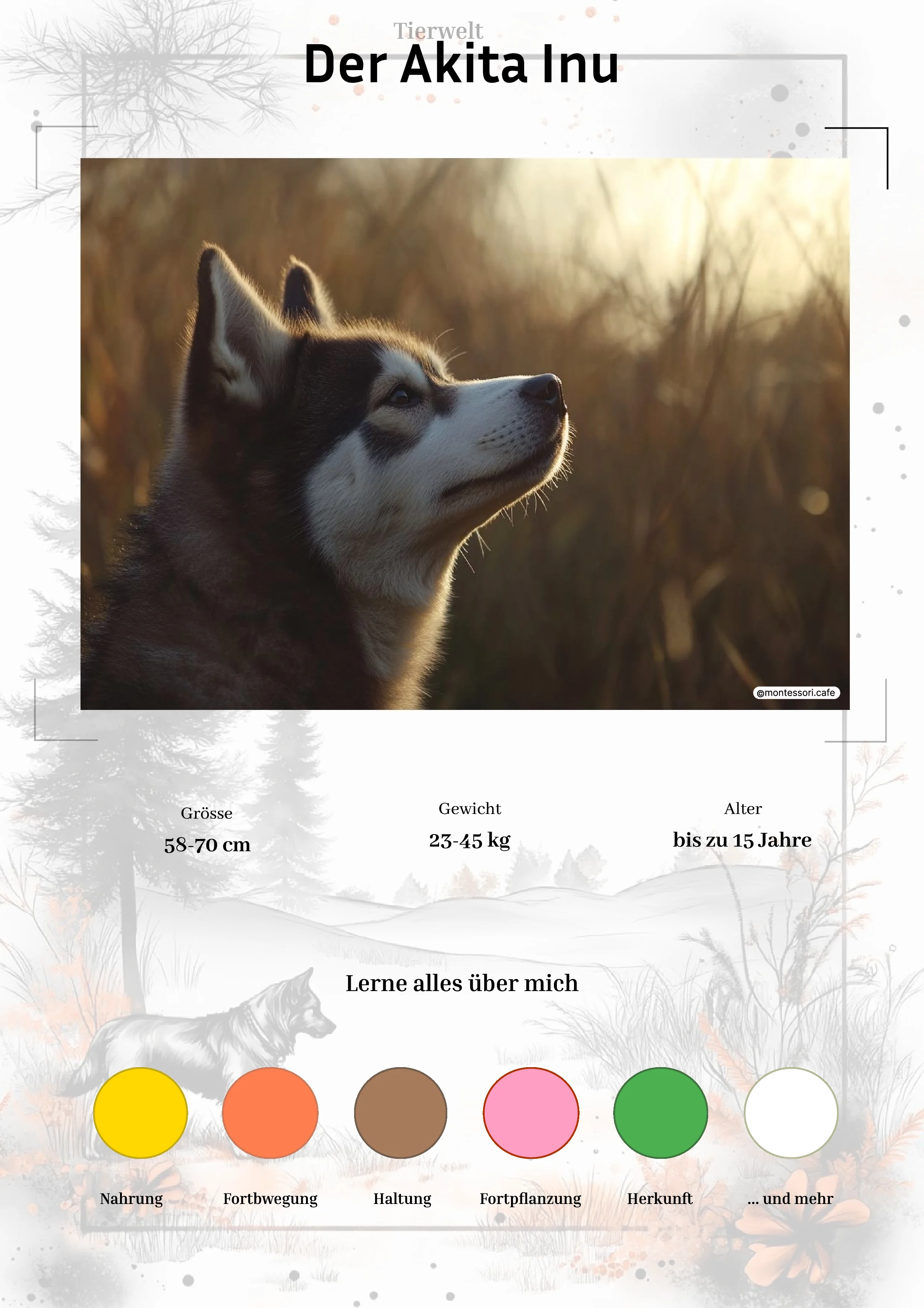 Der Akita Inu - Lernkarten