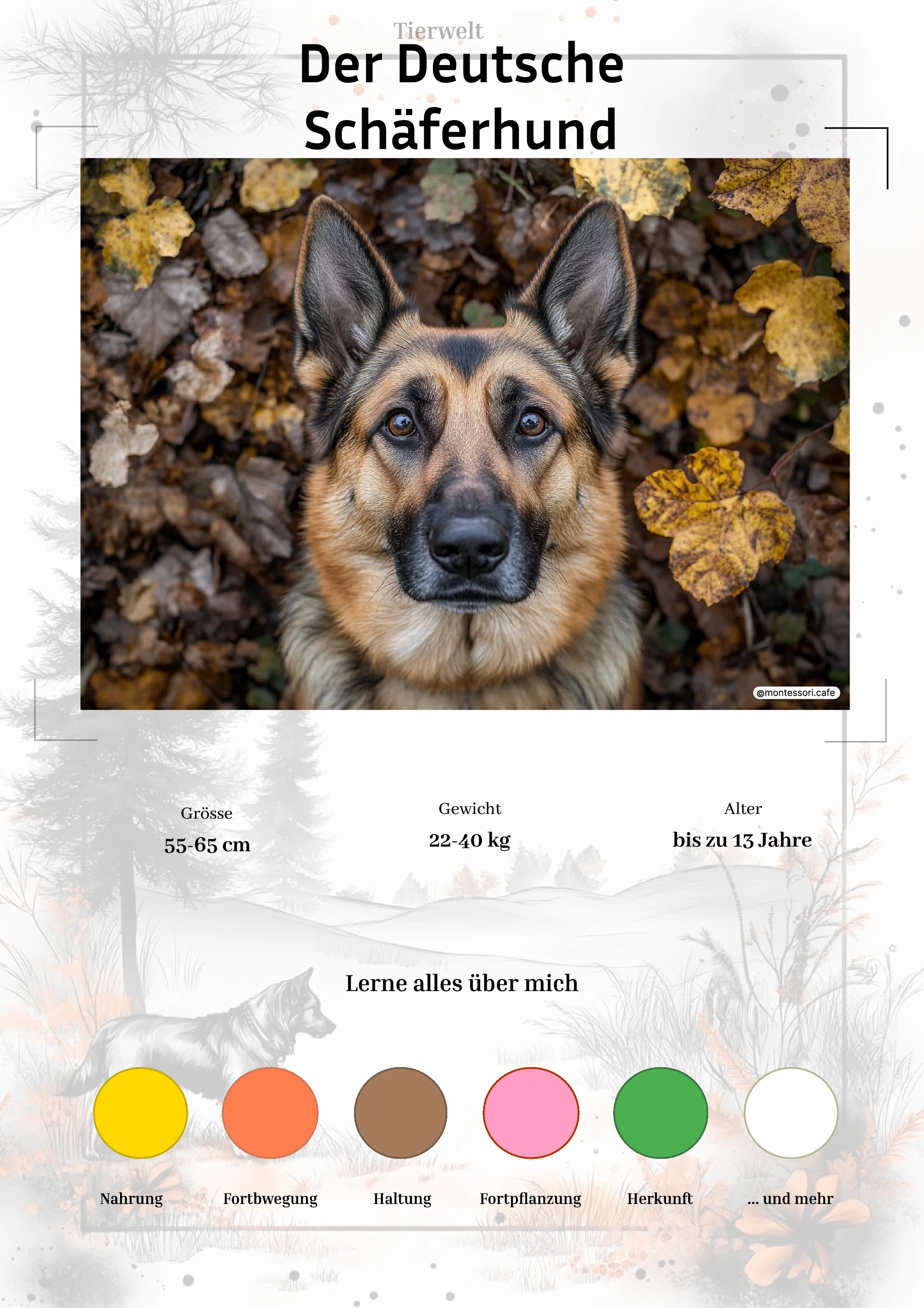 Der Deutsche Schäferhund - Lernkarten