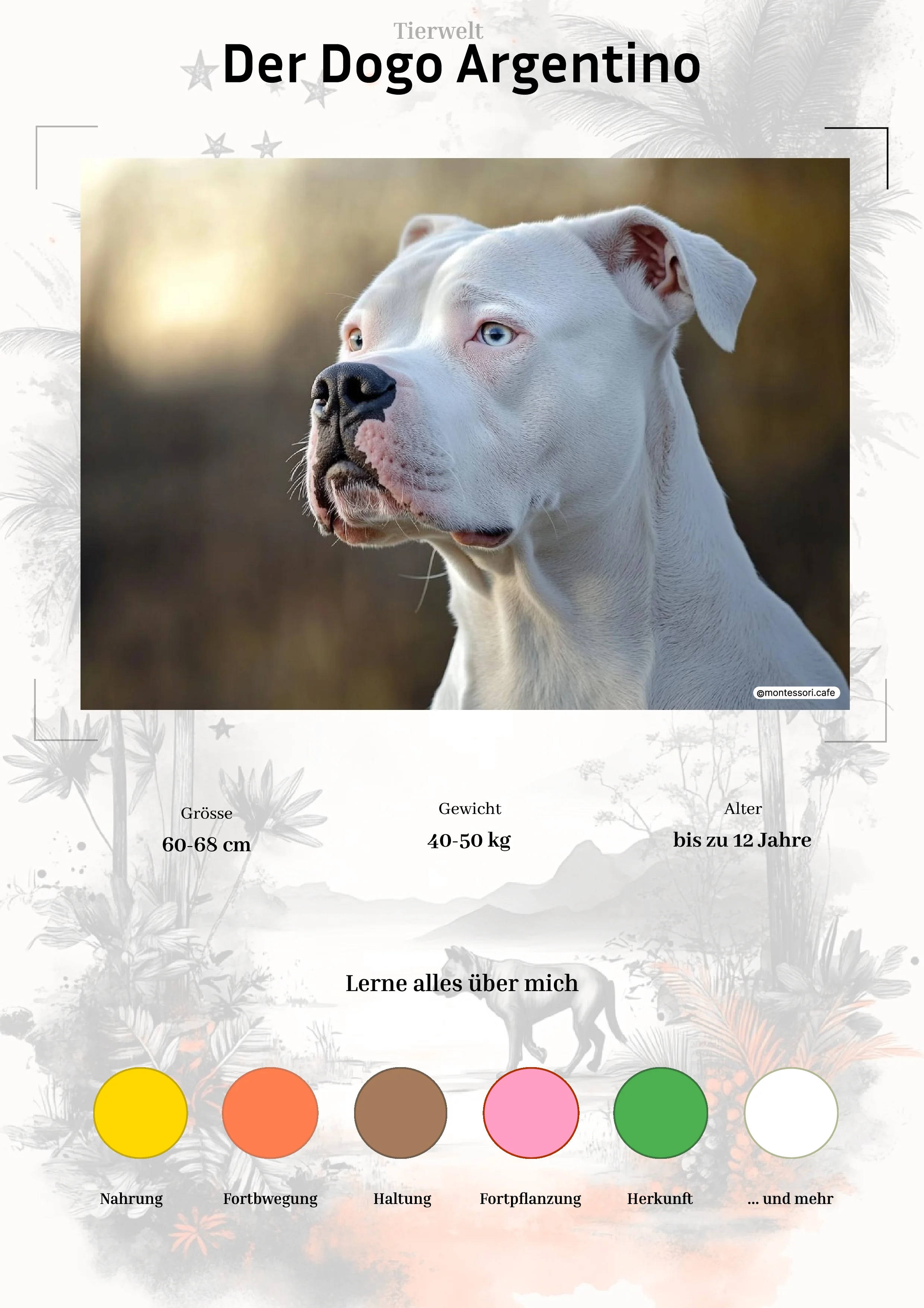 Der Dogo Argentino - Lernkarten