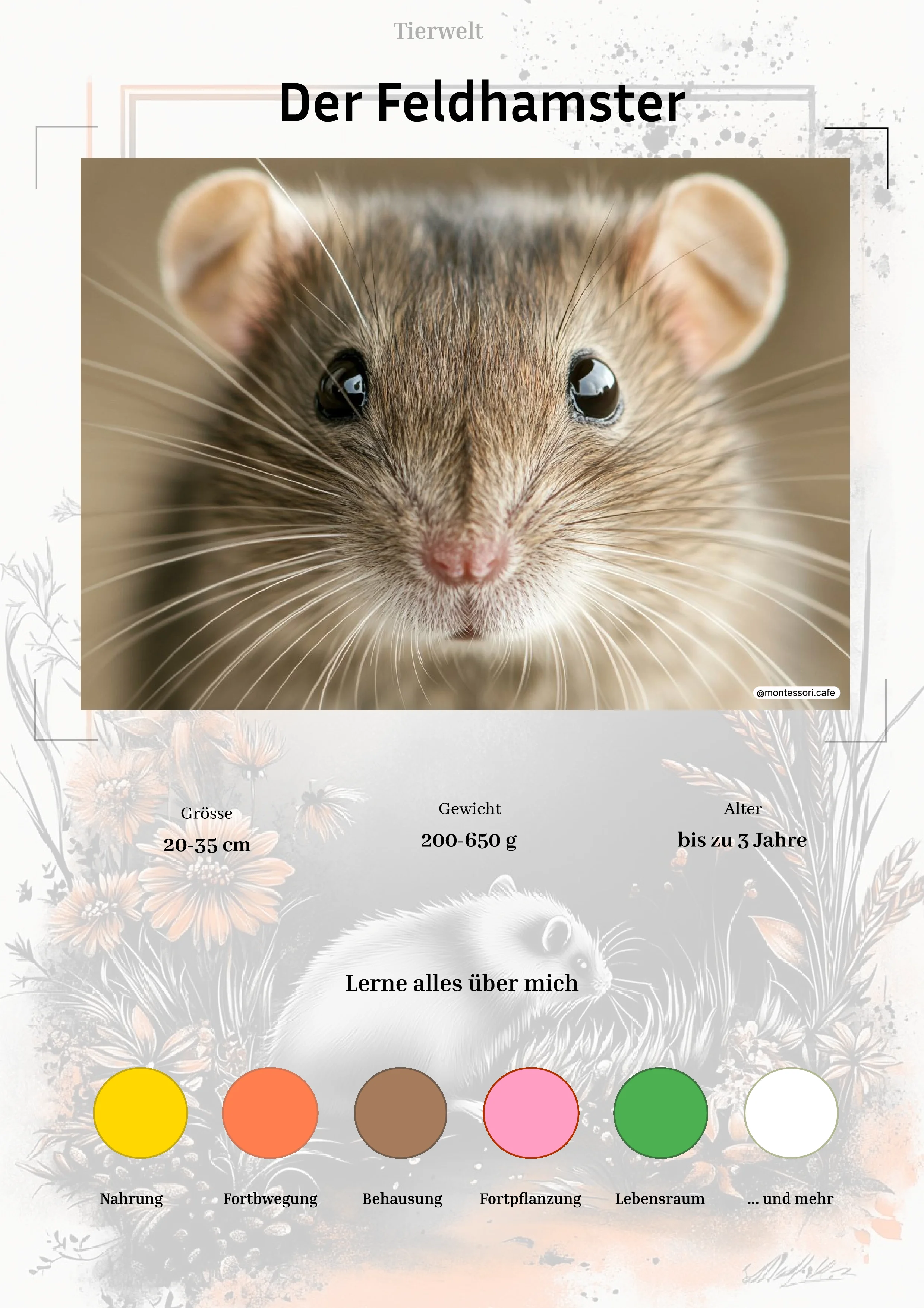 Der Feldhamster - Lernkarten