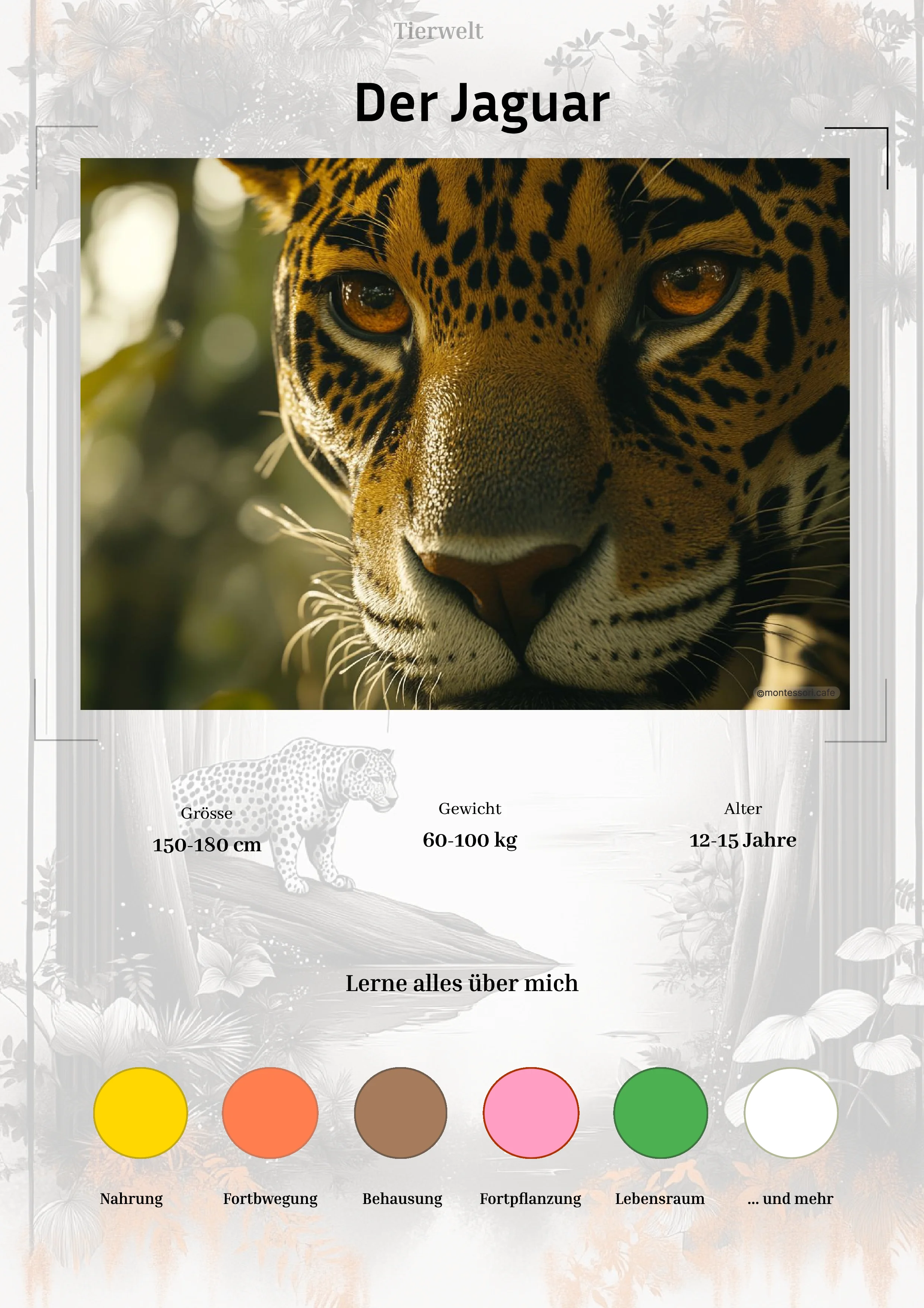 Der Jaguar - Lernkarten