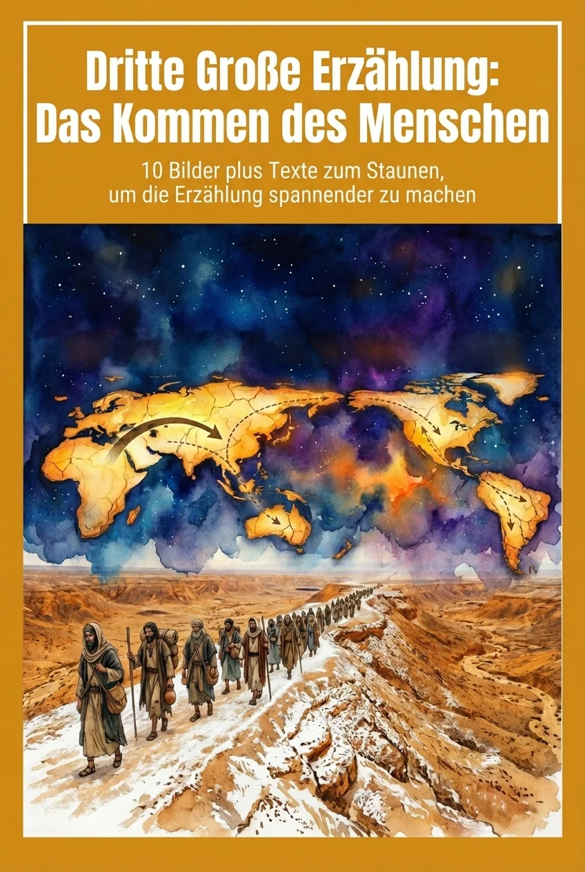 Die Dritte Große Erzählung – Visuelles Bildmaterial „Das Kommen des Menschen"