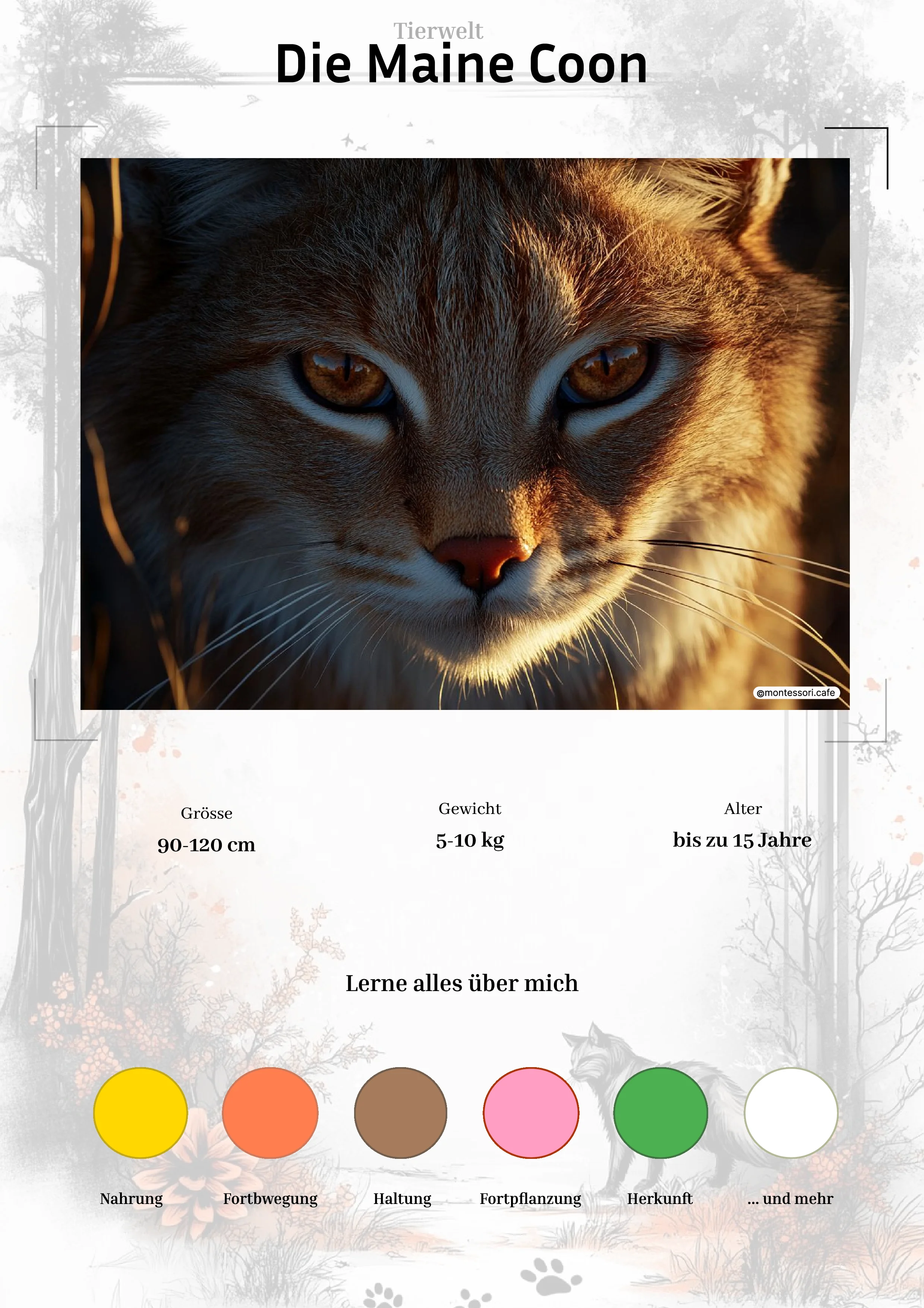 Die Maine Coon - Ganzheitliche Lernkarten