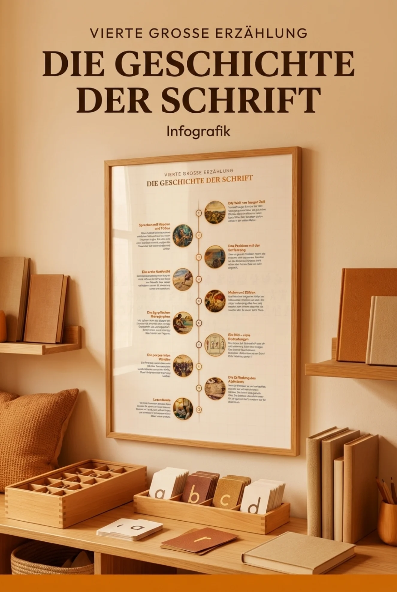 Vierte Große Erzählung: Die Geschichte der Schrift - Infografik